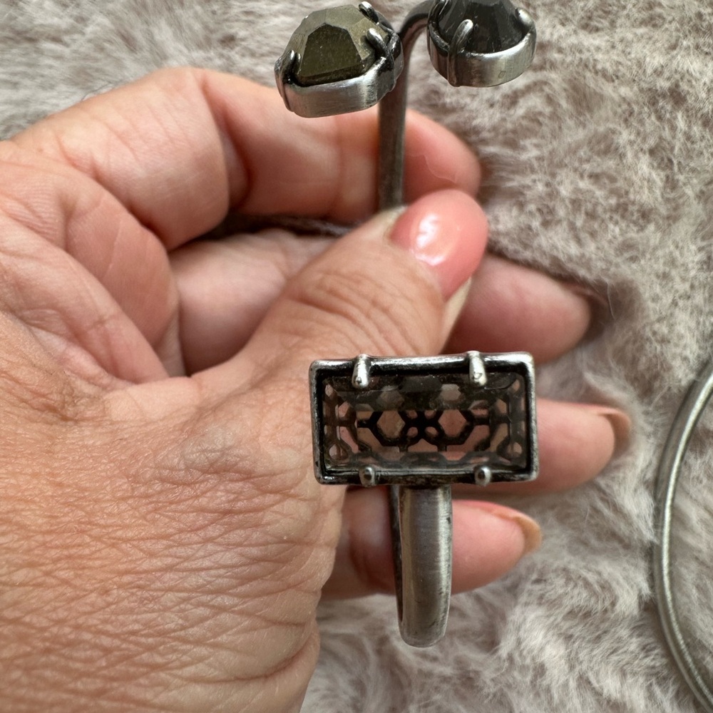 three Kendra Scott Silver Cuff Bracelet - Picture 3 of 5